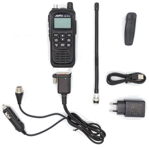 JOPIX CB-514 HANDHELD HANDSET CB RADIO + MOBILE CAR KIT TRANSCEIVER